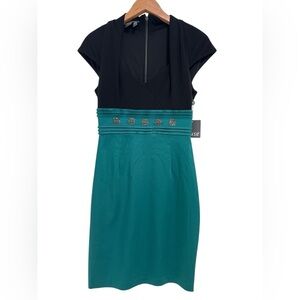 Muse New with Tags Black and Teal Dress
